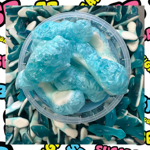 Freeze Dried Blue Gummy Sharks