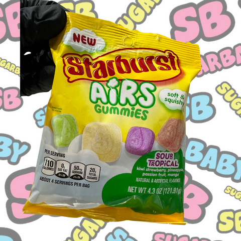 Starburst Airs Gummies Sour Tropical 121g