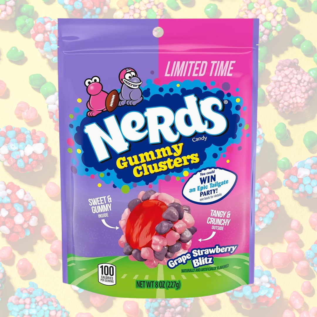 Grape Strawberry Nerds Gummy Clusters 227g