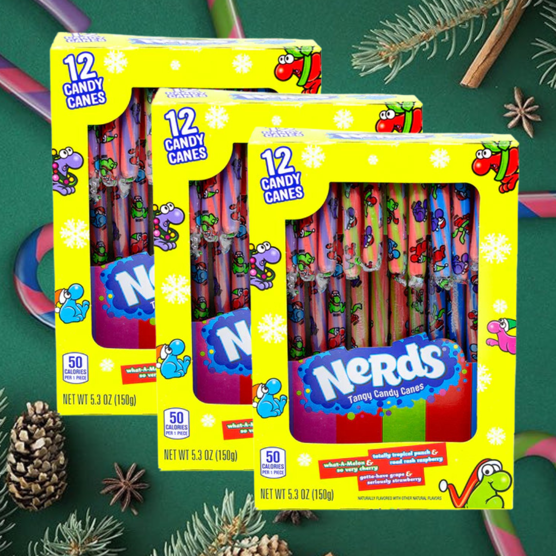 Nerds Candy Canes 3pk